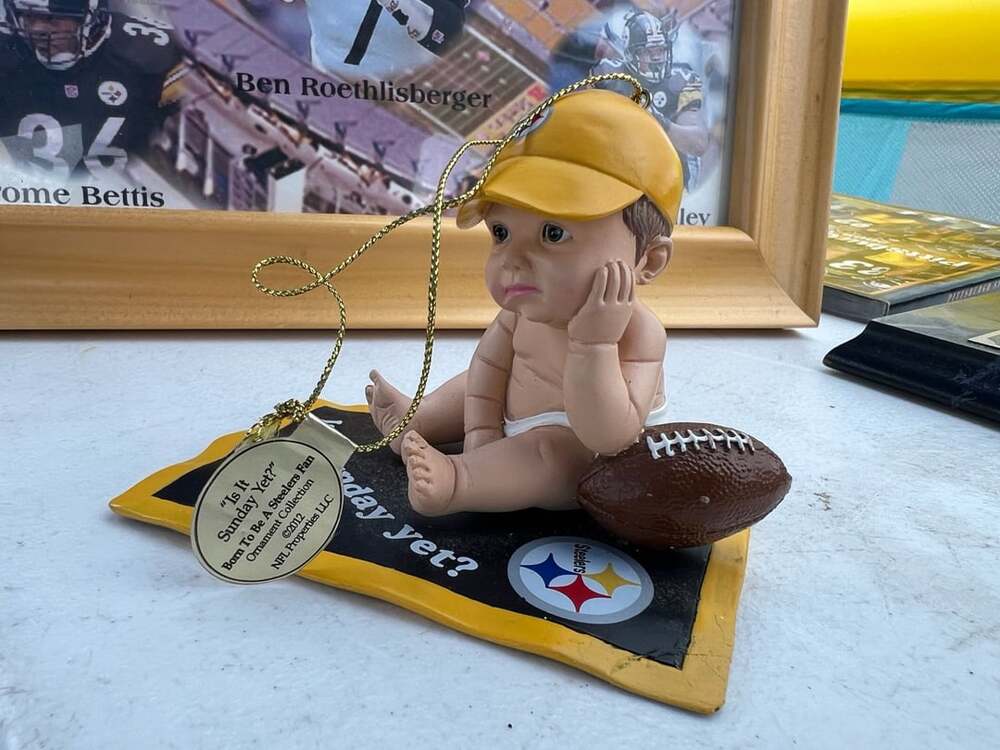 NFL Pittsburgh Steelers Is It Sunday Yet Baby Doll Ornament